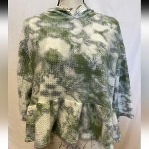 POOF! Waffle knit peplum top